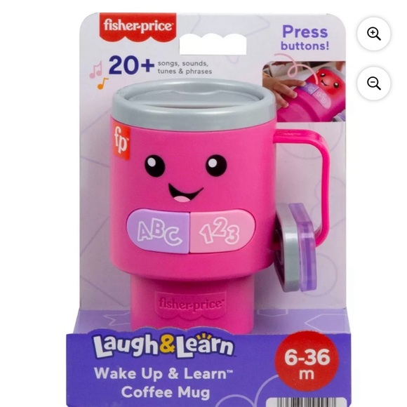 Fisher-Price Other - Fisher Price Laugh & Learn Wake Up & Learn Coffee Mug [Lights & Music, Pink]